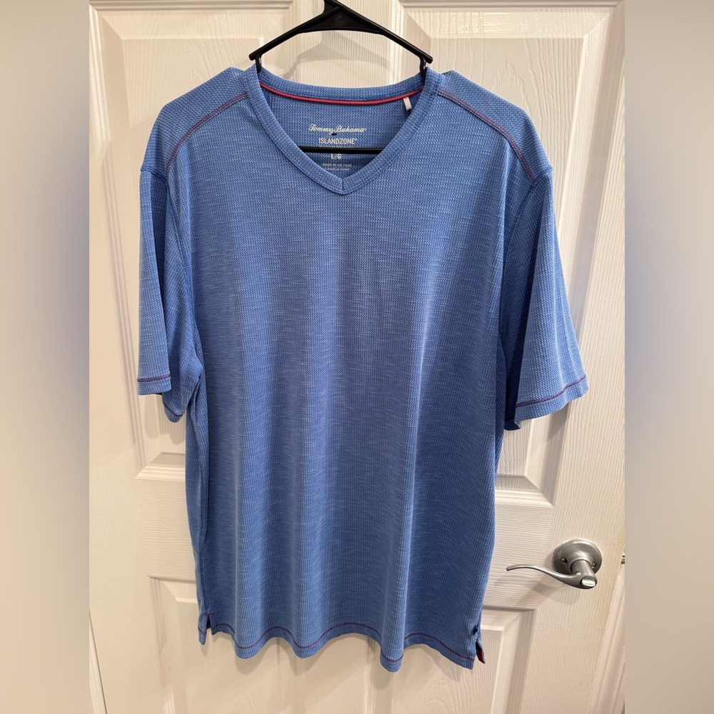 Tommy Bahama IslandZone Blue V-Neck Tee